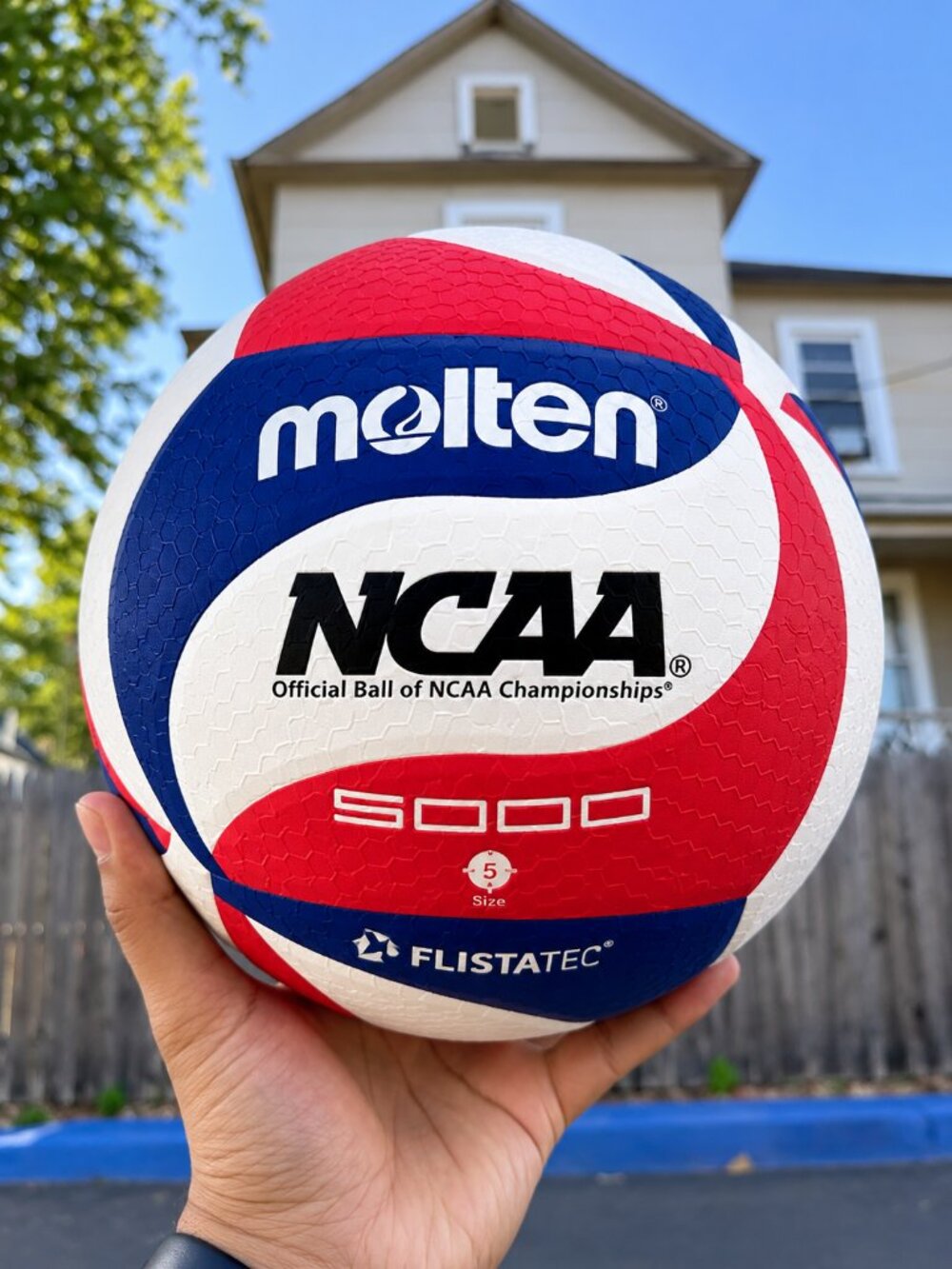MOLTEN FLISTATEC NCAA VOLLEYBALL - V5M5000 -3N- Red/White/Blue - Microfiber Ball